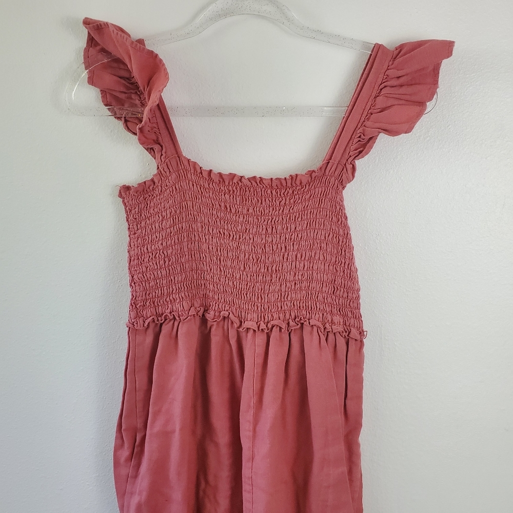 ASOS Pink Ruffle Strap Jumpsuit Size 8 - Picture 5 of 7